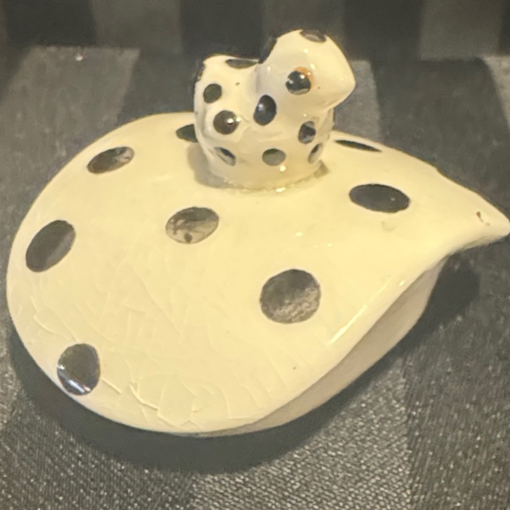 Rustic Matching Polka Dot Rooster/Chicken Sugar Bowl and Creamer - Picture 11 of 16